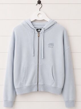 Roots Pale Blue Full-Zip Hoodie